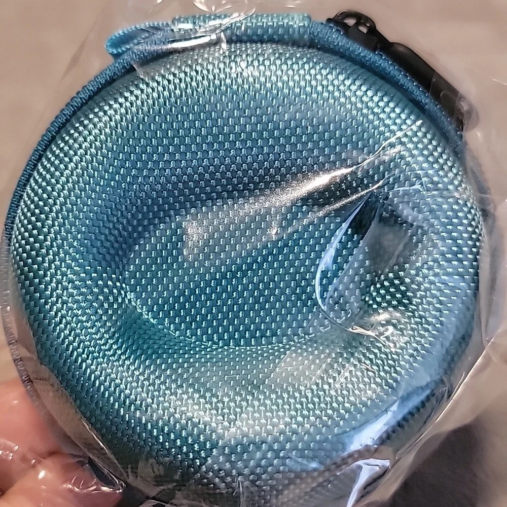Technomarine Turquoise Single Round Travel Zipper Watch Jewelry Case Men Women